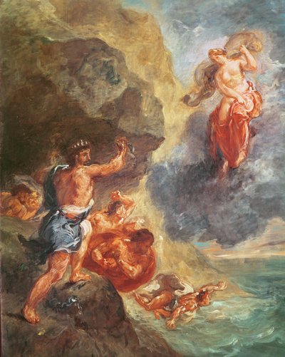 冬、Four Seasonsシリーズ：Juno and Aeolus、1862 作： Ferdinand Victor Eugene Delacroix